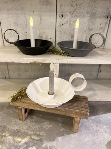 COLONIAL CANDLE PAN WHITE(CENTER)